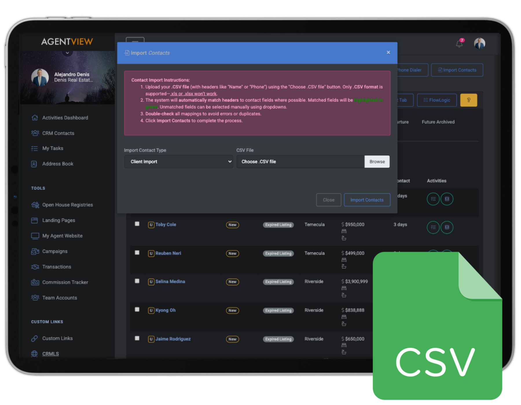 Import Contacts from CSV